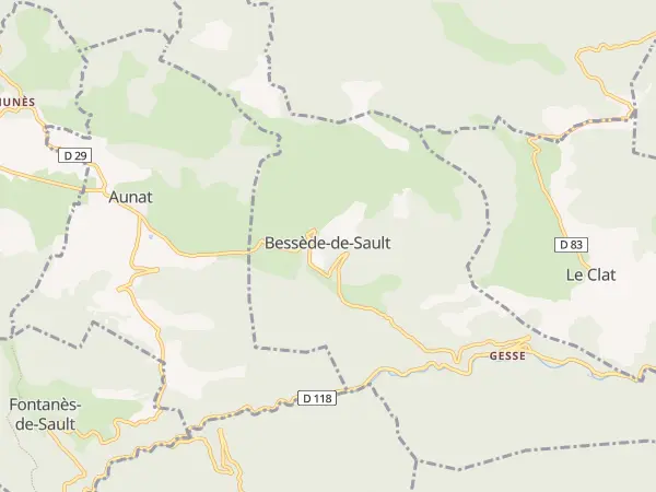 Plan de Bessède-de-Sault