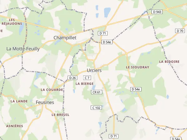 Plan de Urciers