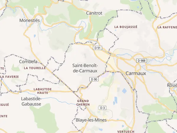 Plan de Saint-Benoît-de-Carmaux