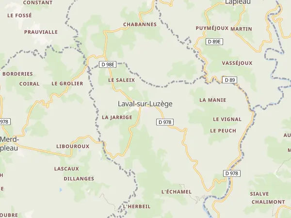 Plan de Laval-sur-Luzège