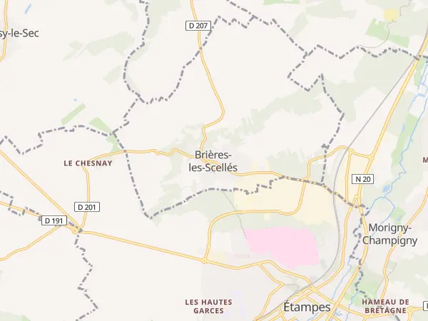 Plan de Brières-les-Scellés