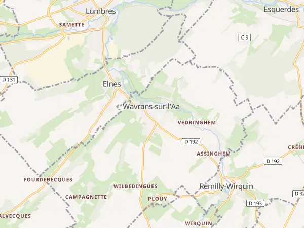 Plan de Wavrans-sur-l’Aa