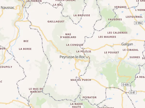 Plan de Peyrusse-le-Roc