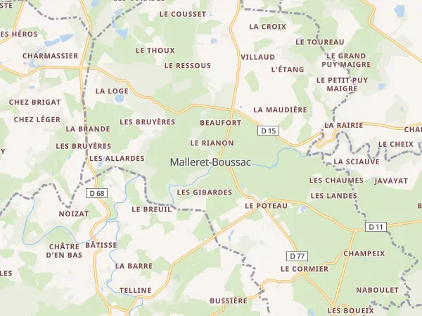Plan de Malleret-Boussac