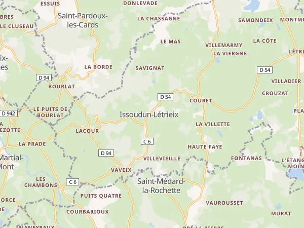 Plan de Issoudun-Létrieix