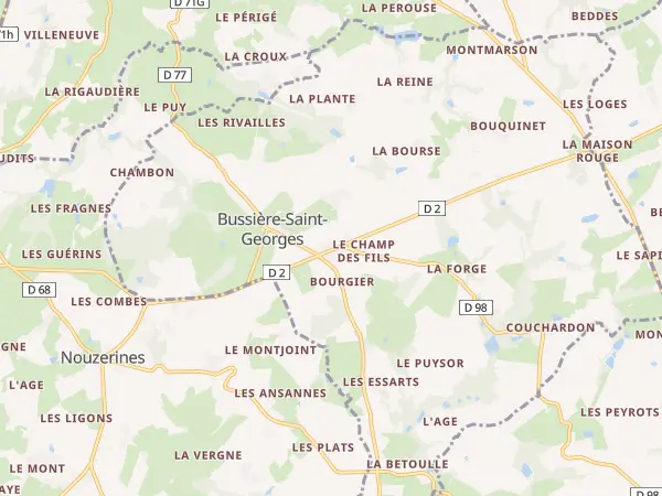 Plan de Bussière-Saint-Georges