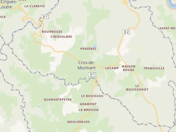 Plan de Cros-de-Montvert