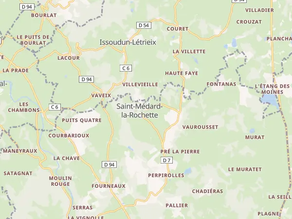 Plan de Saint-Médard-la-Rochette