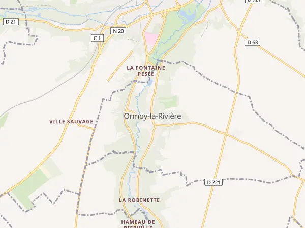 Plan de Ormoy-la-Rivière