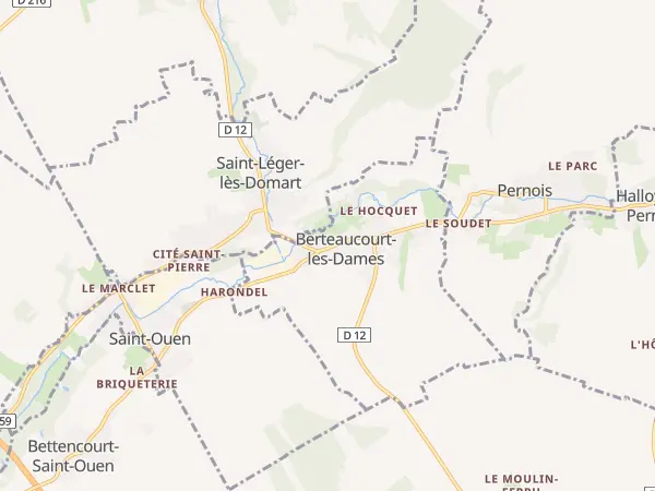 Plan de Berteaucourt-les-Dames