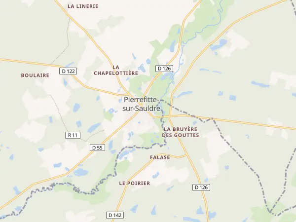 Plan de Pierrefitte-sur-Sauldre