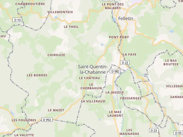 Plan de Saint-Quentin-la-Chabanne