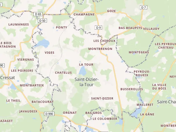Plan de Saint-Dizier-la-Tour