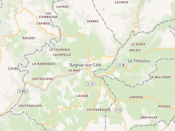 Plan de Bagnac-sur-Célé
