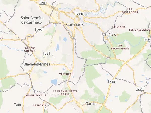 Plan de Blaye-les-Mines