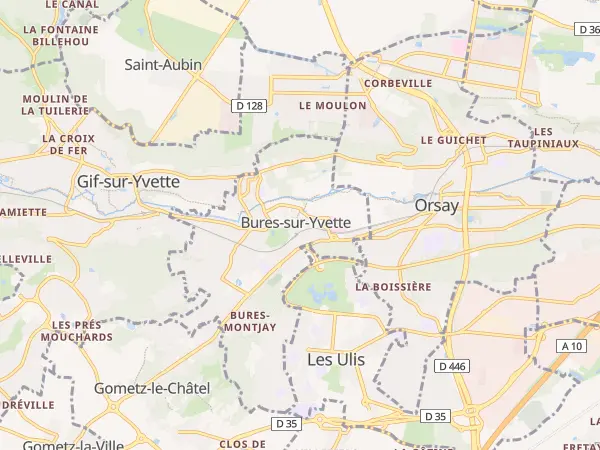 Plan de Bures-sur-Yvette