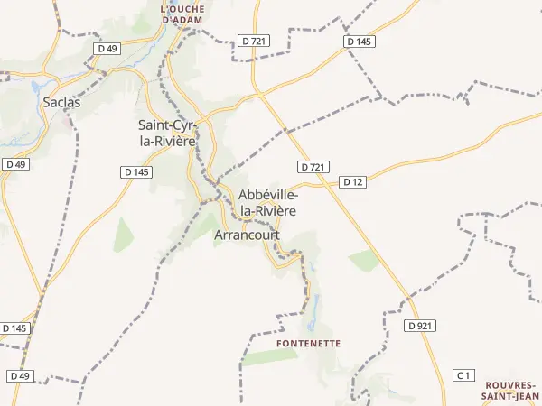 Plan de Abbéville-la-Rivière