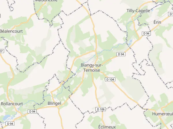 Plan de Blangy-sur-Ternoise