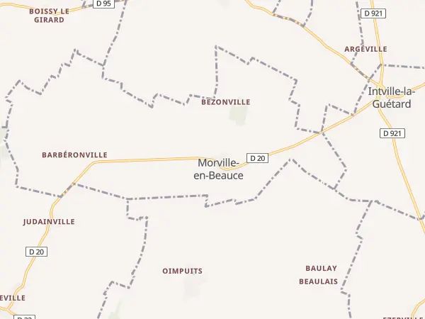 Plan de Morville-en-Beauce