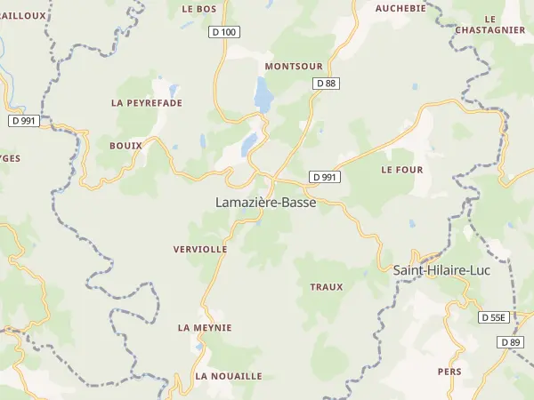Plan de Lamazière-Basse