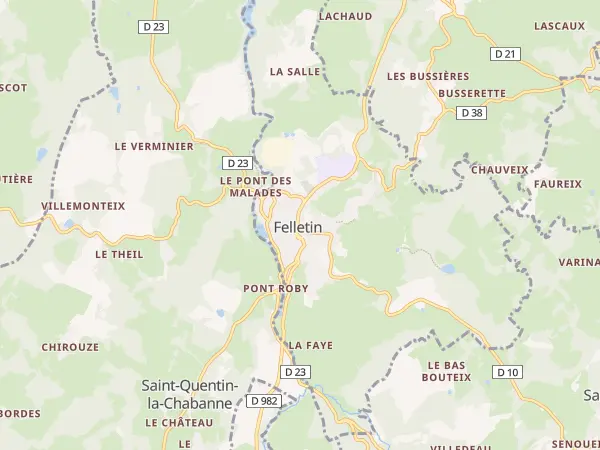 Plan de Felletin