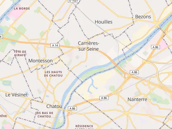 Plan de Carrières-sur-Seine