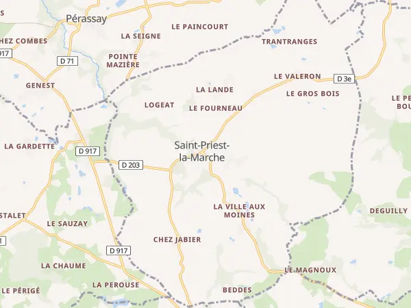 Plan de Saint-Priest-la-Marche