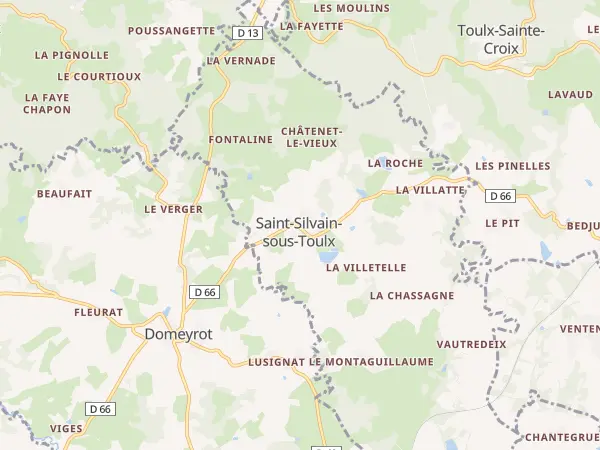 Plan de Saint-Silvain-sous-Toulx