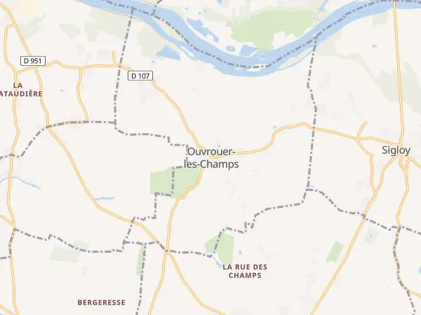 Plan de Ouvrouer-les-Champs