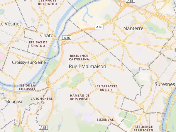 Plan de Rueil-Malmaison