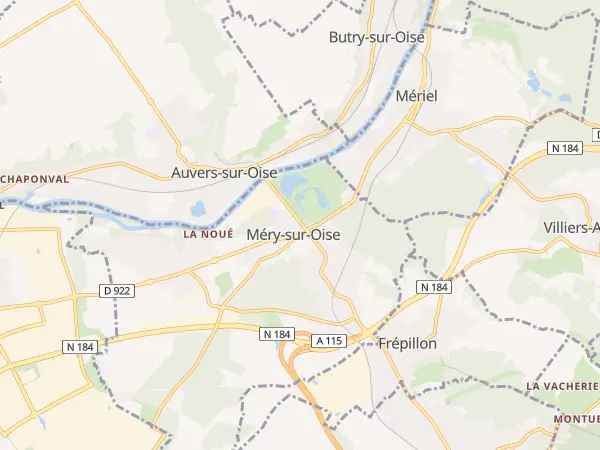 Plan de Méry-sur-Oise