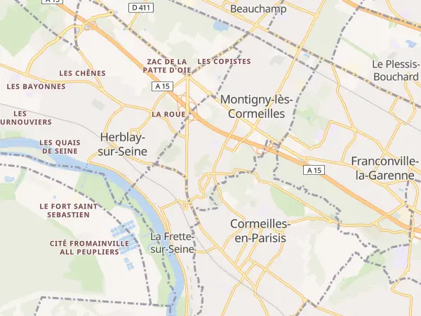 Plan de Montigny-lès-Cormeilles