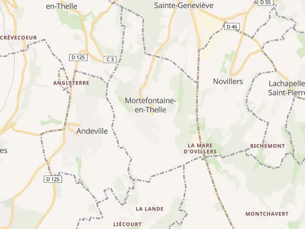 Plan de Mortefontaine-en-Thelle