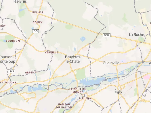 Plan de Bruyères-le-Châtel