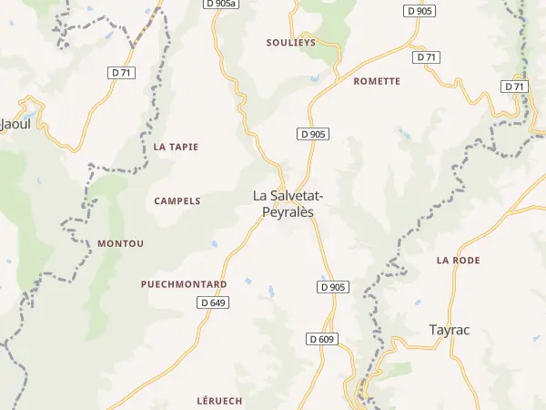 Plan de La Salvetat-Peyralès