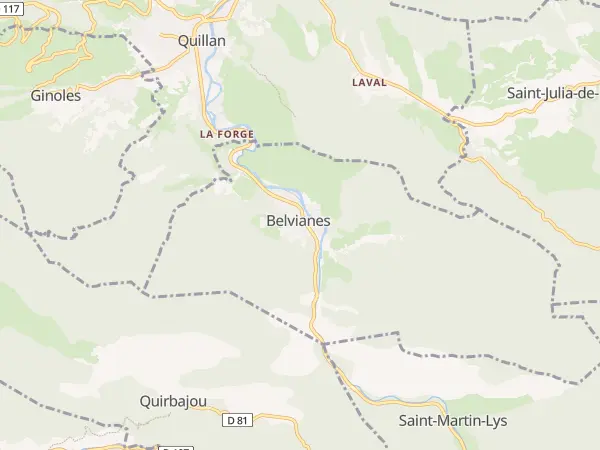 Plan de Belvianes-et-Cavirac