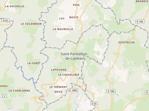 Plan de Saint-Pantaléon-de-Lapleau