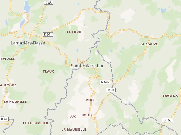 Plan de Saint-Hilaire-Luc