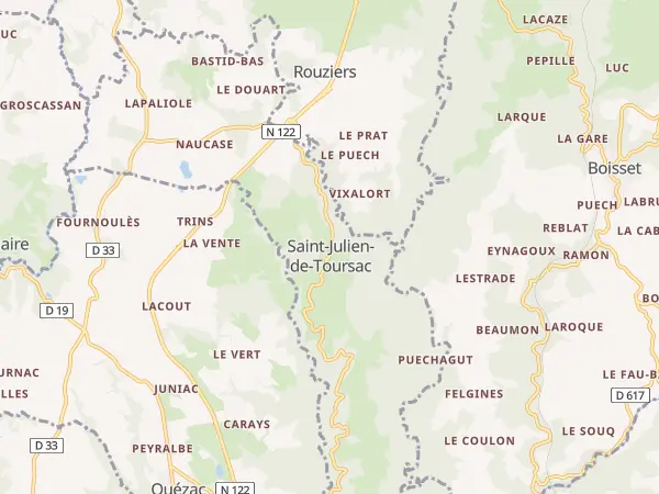 Plan de Saint-Julien-de-Toursac
