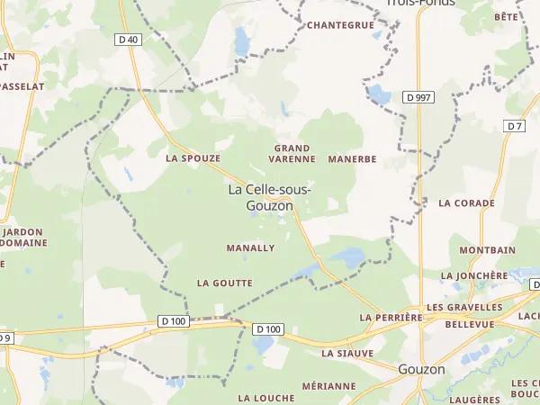 Plan de La Celle-sous-Gouzon