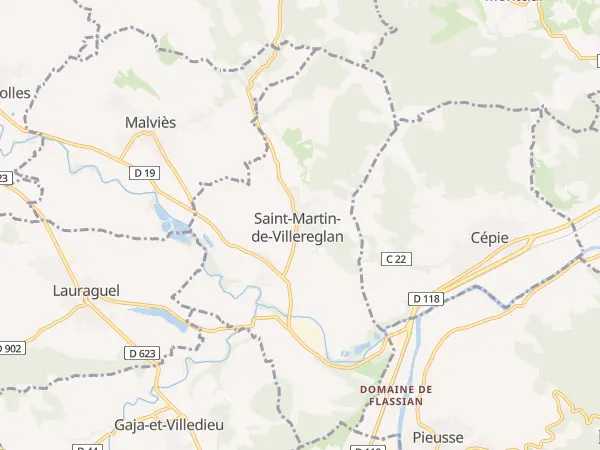 Plan de Saint-Martin-de-Villereglan