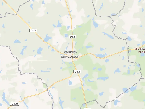 Plan de Vannes-sur-Cosson