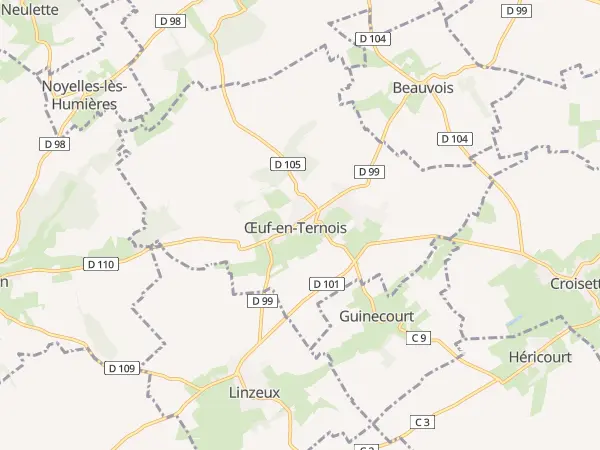Plan de Œuf-en-Ternois