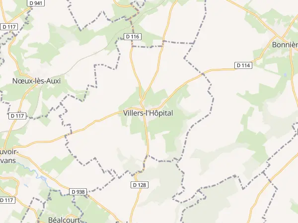 Plan de Villers-l’Hôpital
