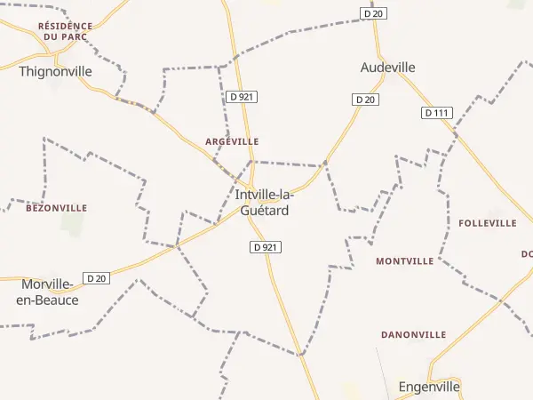 Plan de Intville-la-Guétard