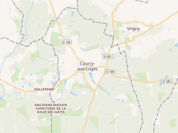 Plan de Courcy-aux-Loges