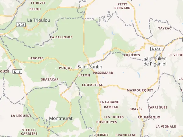 Plan de Saint-Santin