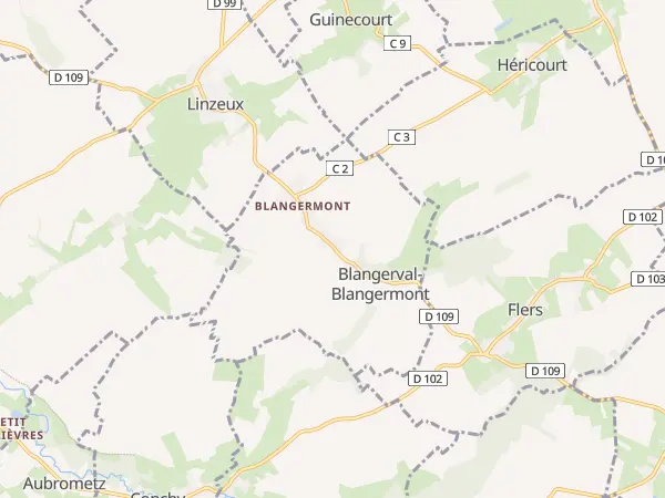 Plan de Blangerval-Blangermont