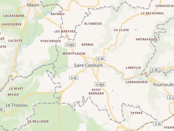 Plan de Saint-Constant-Fournoulès