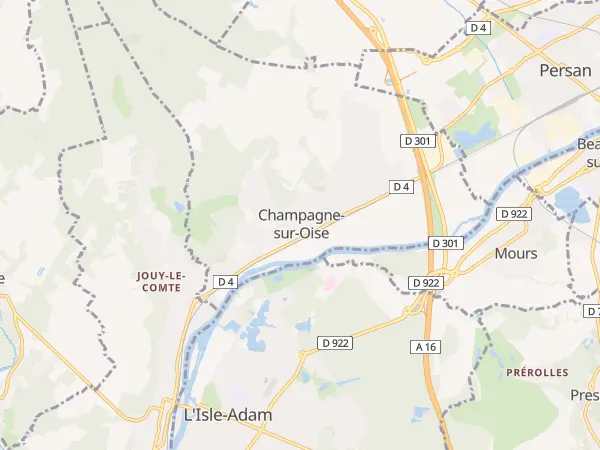 Plan de Champagne-sur-Oise